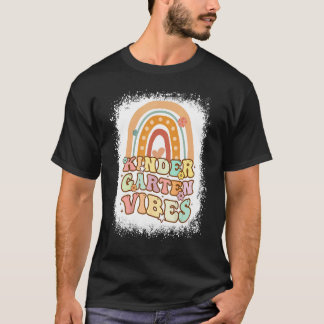 T-shirt Kindergarten Vibes Rainbow Retro Teacher Back To S