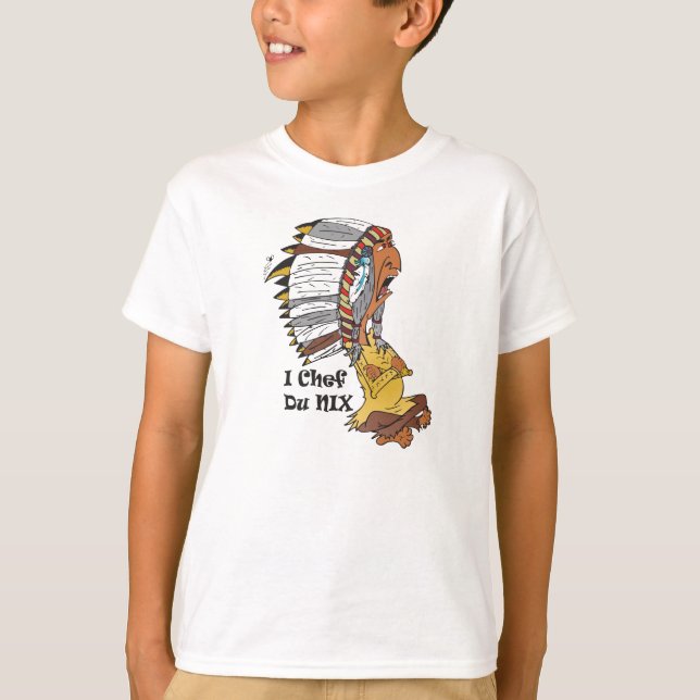 T-shirt Kindershirt motif :  Chef de tribu d'Indien (Devant)