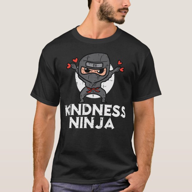 T-shirt Kindness Ninja Funny Kids Unity Day Orange Anti Bu (Devant)