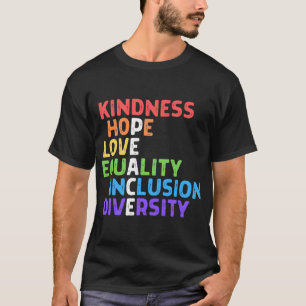 T-shirt Kindness Paix Égalité Inclusion Diversité humaine