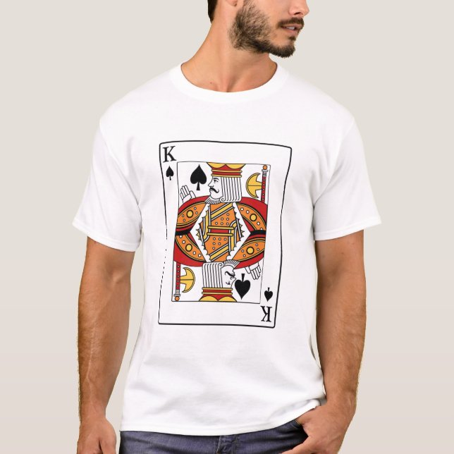 T-shirt King Blackjack Cards Poker 21 Q best quality (Devant)