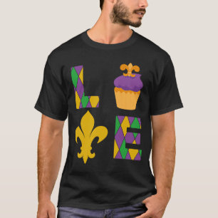 T-shirt King Cake Love Mardi Gras Parade Shenanigans Carni