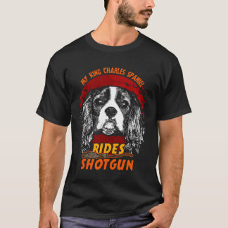 T-shirt King Charles Spaniel Circule Shotgun Drôle Hallowe