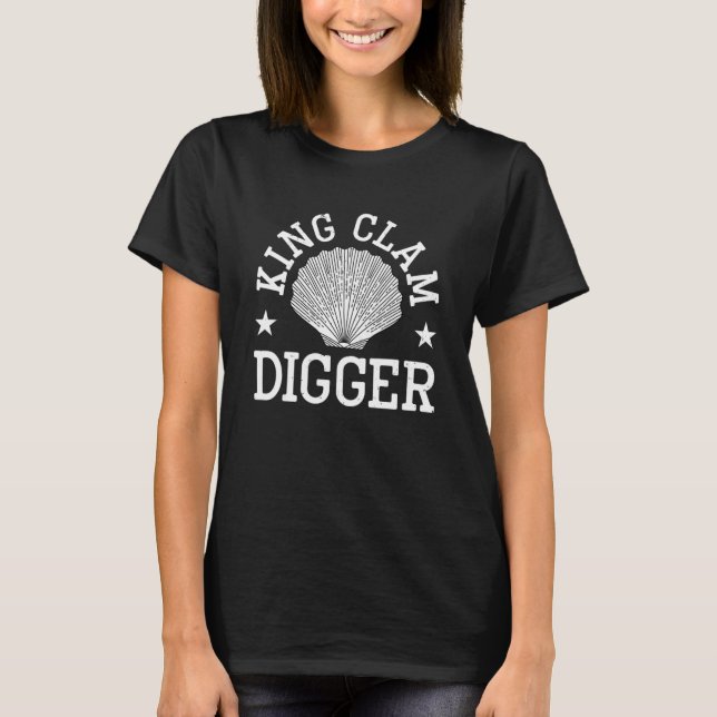 T-shirt King Clam Shells Clamming Clam Creing Razor Clam (Devant)
