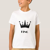 KING Custom Text Black Color Crown Kings Basic