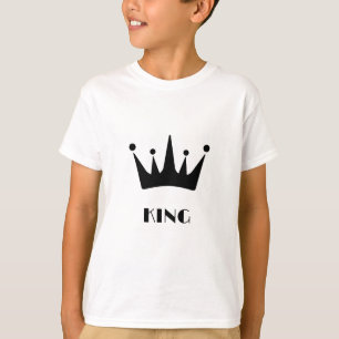 T-shirt KING Custom Text Black Color Crown Kings Basic