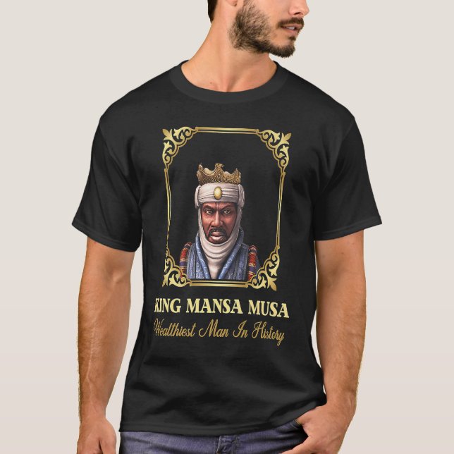 T-shirt King Mansa Musa Graphic (Devant)