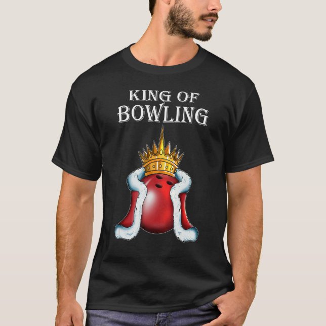 T-shirt King Of Bowling Fan Young Man Bowler Bowling King (Devant)