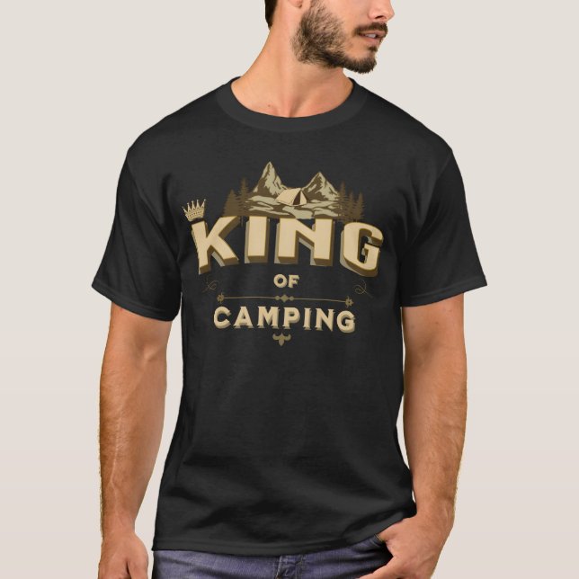 T-shirt King Of Camping vintage (Devant)