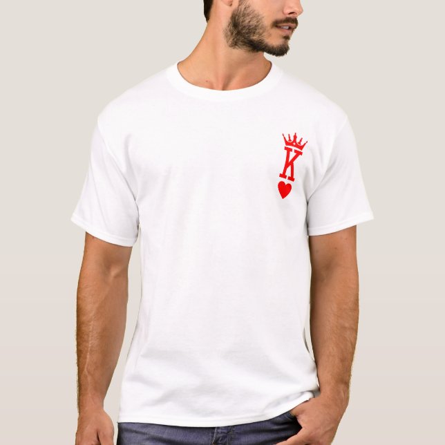 T-shirt King of Hearts King Queen Couple Halloween Costume (Devant)