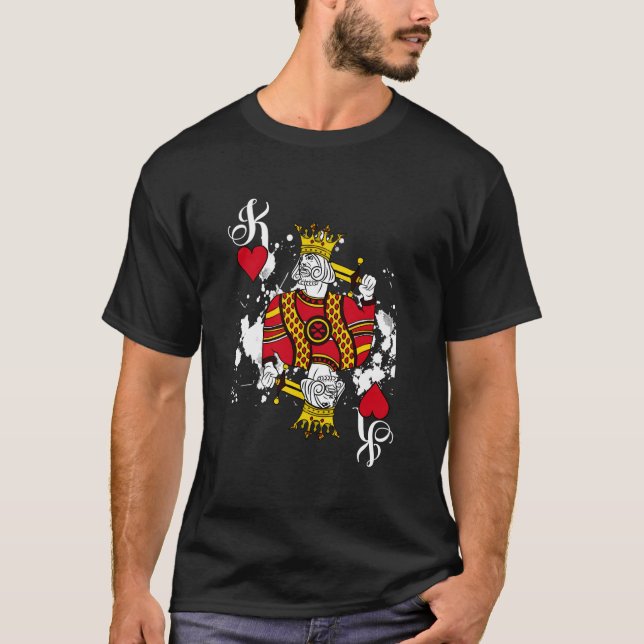 T-shirt King Of The Jouer Cartes Halloween Poker Attire (Devant)