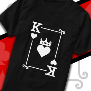 T-shirt King & Queen Hearts Correspondant Couple King of H