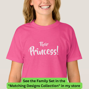 T-shirt King Queen, Prince, Leur Princesse Famille Corresp