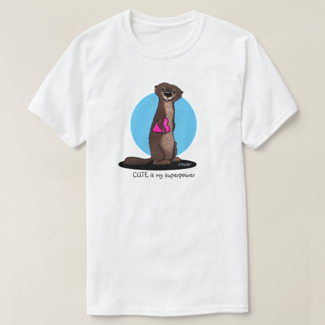 T-shirt KiniArt River Otter (Design devant)