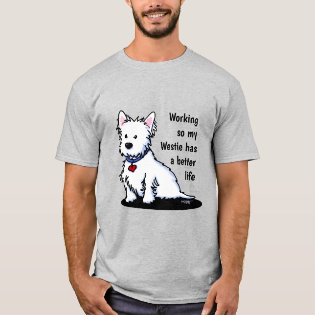 T-shirt KiniArt Westie (Devant)