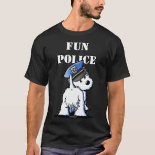 T-shirt KiniArt Westie FUN POLICE