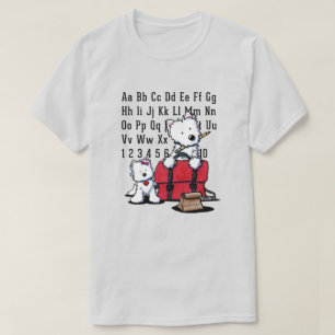 T-shirt KiniArt Westie Retour à l'école