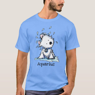 T-Shirt KiniArt Westie Zodiaque Verseau