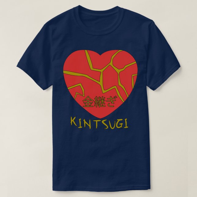 T-shirt Kintsugi Kintsukuroi Heart 1 (Design devant)