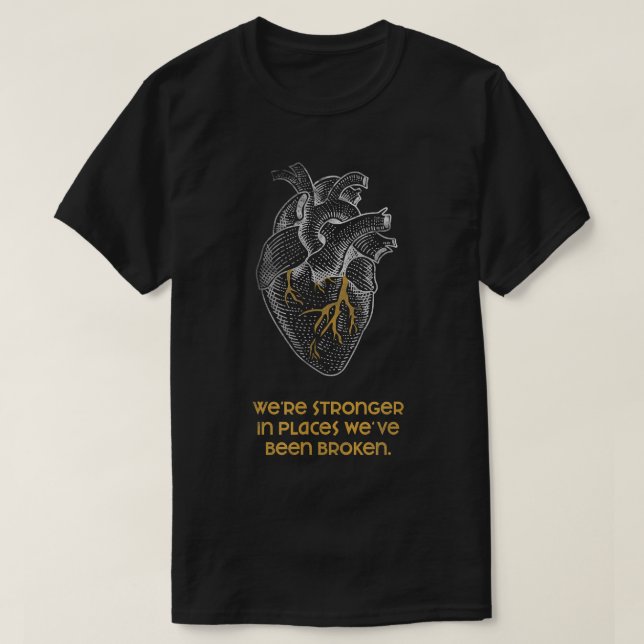 T-shirt Kintsugi Stronge quand Broken Japonais Pottery Rep (Design devant)