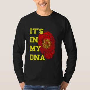T-shirt Kirghizistan C'est dans mon ADN les racines kirghi