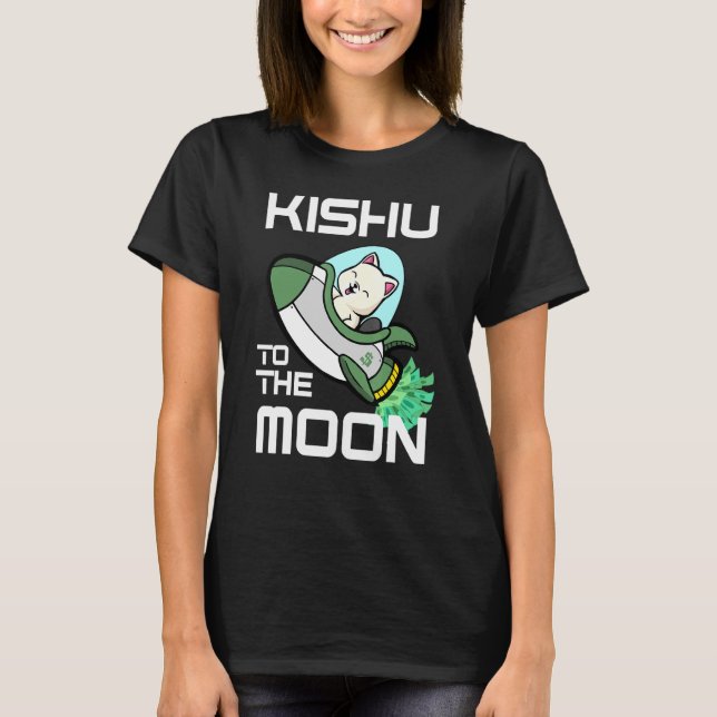 T-shirt Kishu À La Lune Crypto Kishu Inu Coin (Devant)