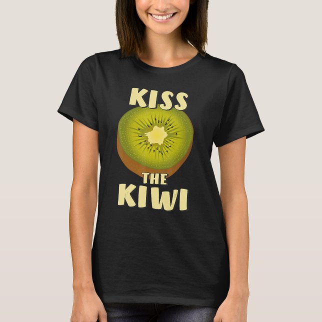 T-shirt KISS KIWI Fruits Vitamines Vegan Kiwi (Devant)