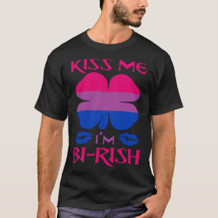 T-shirt Kiss Me I m Bi Rish Birish Irish Bisexual Pride Sh