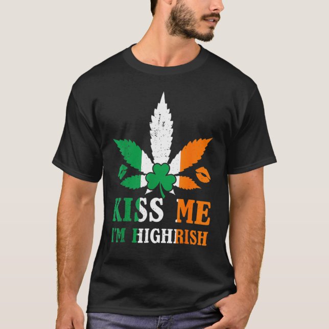 T-shirt Kiss Me I M Irlandais Shamrock Funny Irish St patr (Devant)