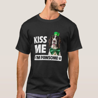 T-shirt Kiss Me I m Pawsome English Springer Spaniel St Pa