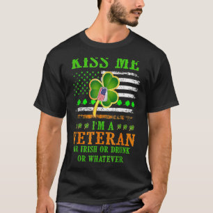 T-shirt Kiss Me I'm A Veteran Irish St Patrick's Day Veter