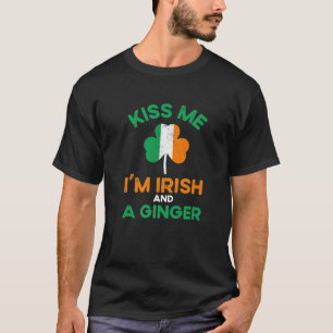 T-shirt Kiss Me Im Irlandais Drapeau Shamrock Ginger St pa