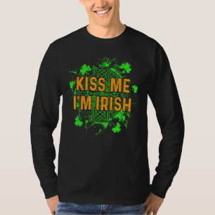 T-shirt Kiss Me Im Irlande Celtique Irlande Shamrocks St P