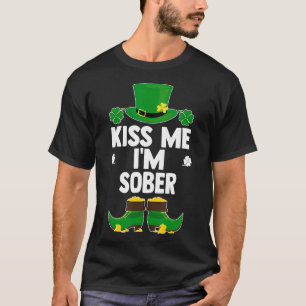 T-shirt Kiss Me Im Sober Funny Saint-Patricks Célébration