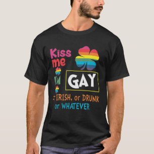 T-shirt Kiss Me Je suis Gay Irish St. Patrick's Day Gay LB