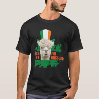 T-shirt Kiss Me Je suis Irlandais-Ish Funny Llama St. Patr