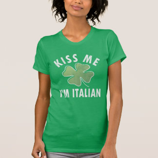 T-shirt Kiss Me Je suis Italien Drôle Saint Patricks Day C