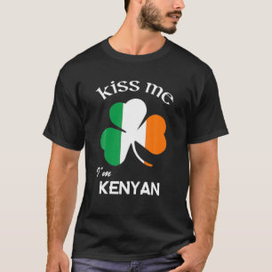 T-shirt Kiss Me Je suis Shamrock kenyan Kenya St. Patrick'