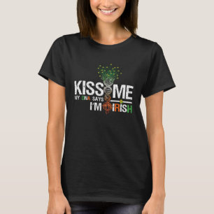 T-shirt Kiss Me My DNA dit I m Irish St Patrick s D