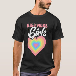 T-shirt Kiss More Girls Lesbian LGBT Pride et Gay Couple