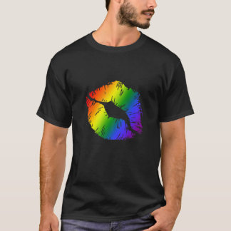 T-shirt Kiss Mouth Love Pride Rainbow Color CSD Pride Para