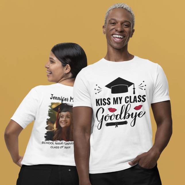 T-shirt Kiss My Class Adieu Amusant Diplôme personnalisé (Créateur téléchargé)