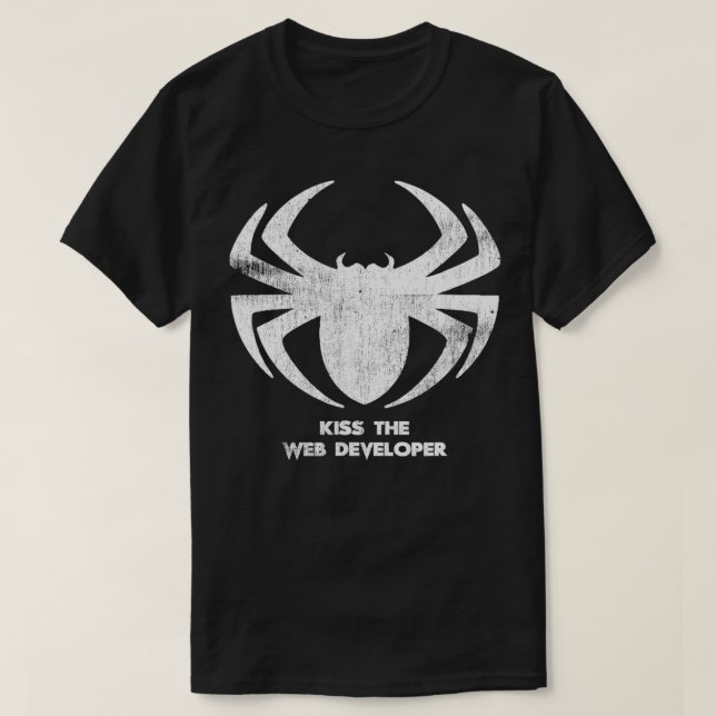 T-shirt Kiss The Web Developer (Costume Geek Halloween pou (Design devant)