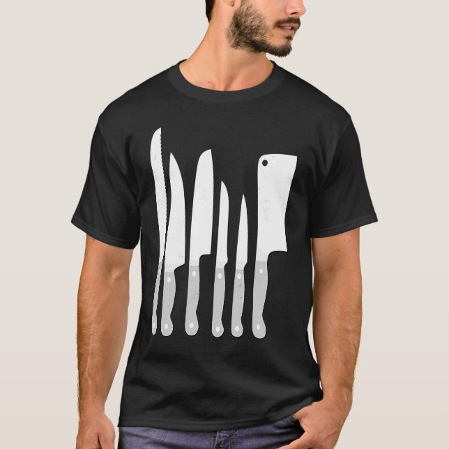 T-shirt Kit de couteau outils cuisine gadge (Devant)