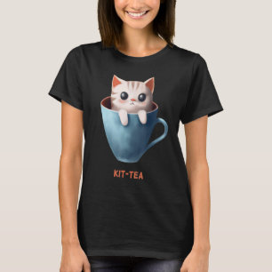 T-shirt Kit thé Kittea Kitty Cat Tea Kitten Cup Cute Anima