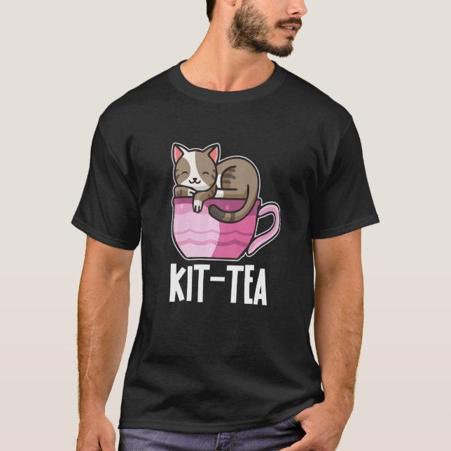 T-shirt Kit Thé Ou Chat Kitty Jamais Chat Coloré Et Un Thé (Devant)