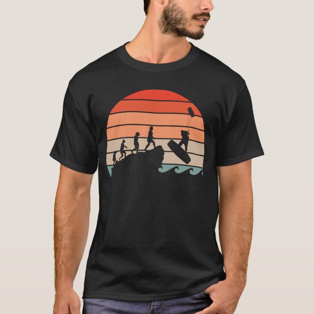 T-shirt Kitesurf Kiteboard Evolution Retro (Devant)