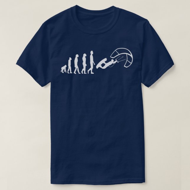 T-shirt Kitesurfer Evolution Kitesurf Kitesurf Kiteboardin (Design devant)