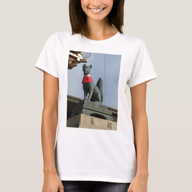 T-shirt Kitsune キ ツ ネ (Fox) avec Bijou à la bouche (Devant)