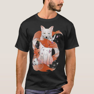 T-shirt Kitsune Japonais Kami Inari Renard Fox Sp À Neuf Q